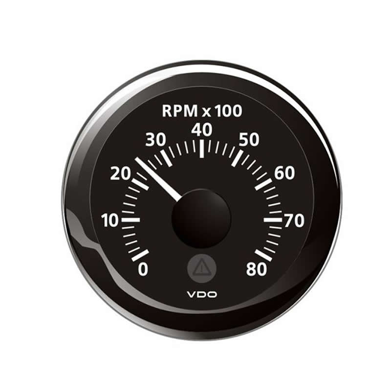 VDO ViewLine Tachometer 8.000 RPM Black 52mm